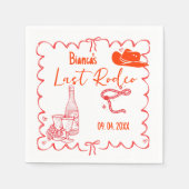 Laatste Rodeo Nashville Bachelorette Weekend Party Servet (Voorkant)