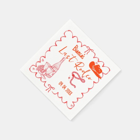 Laatste Rodeo Nashville Bachelorette Weekend Party Servet (Hoek)