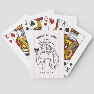 Laatste Rodeo Nashville Cowgirl Vrijgezellenfeest Pokerkaarten