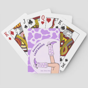 Laatste Rodeo Paarse Koeienmeisje Bruidsdouche Fee Pokerkaarten