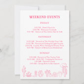 Laatste Rodeo Pink Bachelorette Party Weekend Kaart (Achterkant)