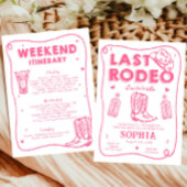 Laatste Rodeo Pink Bachelorette Weekendfeest Kaart