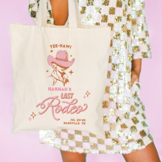 Laatste Rodeo Retro Cowgirl Afstandsrit Tote Bag