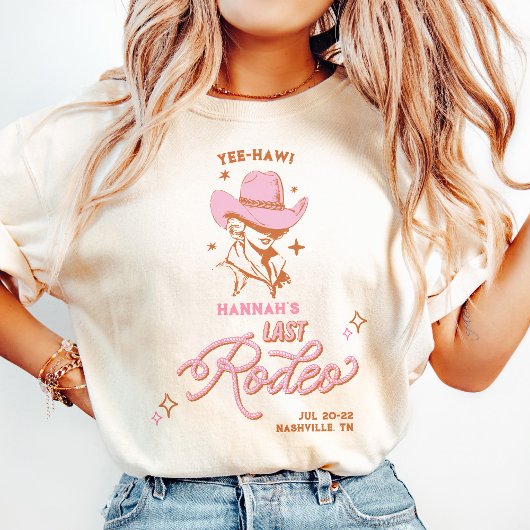 Laatste Rodeo Retro Cowgirl Afstandsritueel voor d T-shirt