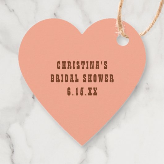 Laatste Rodeo Retro Western Bruids Hart Bruiloft F Bedankjes Labels (Achterkant)