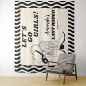 Laatste Rodeo Retro Western Meidenavondfeest Wandkleed (In situ)