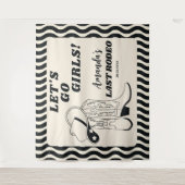 Laatste Rodeo Retro Western Meidenavondfeest Wandkleed (Voorkant)