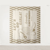 Laatste Rodeo Retro Western Meidenavondfeest Wandkleed (Voorkant)