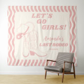 Laatste Rodeo Retro Western Meidenavondfeest Wandkleed (In Situ (horizontaal))