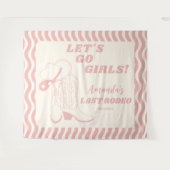 Laatste Rodeo Retro Western Meidenavondfeest Wandkleed (Voorkant (horizontaal))