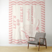 Laatste Rodeo Retro Western Meidenavondfeest Wandkleed (In situ)