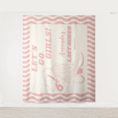 Laatste Rodeo Retro Western Meidenavondfeest Wandkleed (Voorkant)