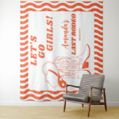 Laatste Rodeo Retro Western Meidenavondfeest Wandkleed (In situ)