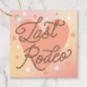 Laatste Rodeo Retro Western Sweet Heart Vrijgezell Bedankjes Labels (Voorkant)