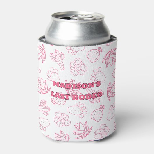 Laatste Rodeo Roze Bachelorette Feest Blikjeskoeler (Blikje Voorkant)