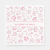 Laatste Rodeo Roze Bachelorette Party Papier serve Servet (Voorkant)