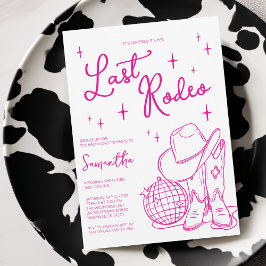 Laatste Rodeo Roze Cowgirl Disco Bachelorette Part Kaart