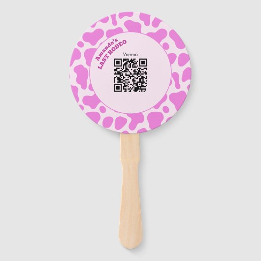 Laatste Rodeo Roze Cowgirl Koop The Bride Een Drin Handwaaier (Achterkant)