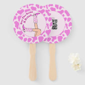 Laatste Rodeo Roze Cowgirl Koop The Bride Een Drin Handwaaier (Voorkant en achterkant)