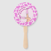 Laatste Rodeo Roze Cowgirl Koop The Bride Een Drin Handwaaier (Voorkant)