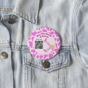 Laatste Rodeo Roze Cowgirl Traktatie De Bruid Op E Ronde Button 7,6 Cm