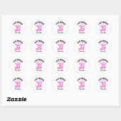 Laatste rodeo Roze Cowgirl vrijgezellenfeest Ronde Sticker (Vel)