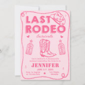 Laatste Rodeo Roze Cowgirl vrijgezellenweekend Kaart (Voorkant)