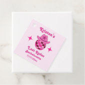 Laatste Rodeo Roze Disco Cowgirl Bachelorette Bedankjes Labels (In situ)