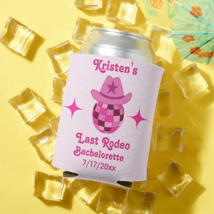 Laatste Rodeo Roze Disco Cowgirl Bachelorette  Blikjeskoeler