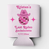Laatste Rodeo Roze Disco Cowgirl Bachelorette Blikjeskoeler (Achterkant)