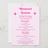 Laatste Rodeo Roze Disco Cowgirl Bachelorette Kaart (Achterkant)