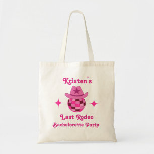 Laatste Rodeo Roze Disco Cowgirl Bachelorette Part Tote Bag
