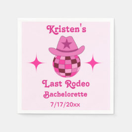 Laatste Rodeo Roze Disco Cowgirl Bachelorette Servet