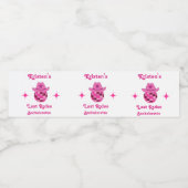 Laatste Rodeo Roze Disco Cowgirl Bachelorette Waterfles Etiket (Enkel label)