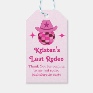 Laatste Rodeo Roze Disco Cowgirl Hen Party  Cadeaulabel