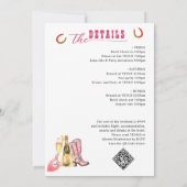 Laatste Rodeo Roze Go Meisjes Bachelorette Routebe Kaart (Achterkant)