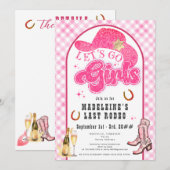 Laatste Rodeo Roze Go Meisjes Bachelorette Routebe Kaart (Voorkant / Achterkant)