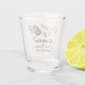 Laatste Rodeo Rustiek Roze Cowgirl Up Bachelorette Shot Glas (Achterkant)