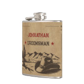 Laatste Rodeo Rustieke Cowboy vrijgezellenfeest Heupfles (Links)