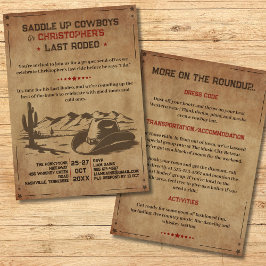 Laatste Rodeo Rustieke Cowboy vrijgezellenfeest Kaart