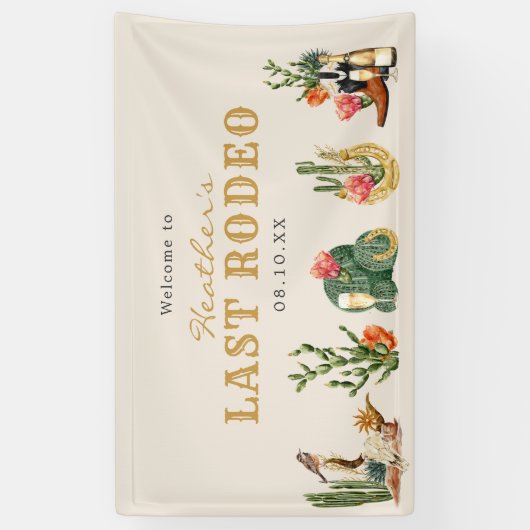 Laatste Rodeo Spandoek (Verticaal)