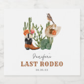 Laatste Rodeo Sparkling Wijnetiket (Enkel label)