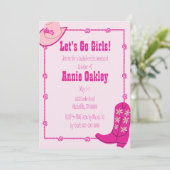 Laatste Rodeo vrijgezellenfeest uitnodiging (Staand voorkant)