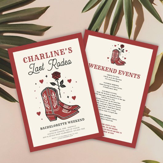 Laatste Rodeo vrijgezellenweekend Kaart