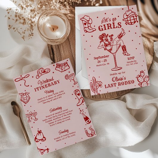Laatste Rodeo vrijgezellenweekend Reisplan Doodle Kaart
