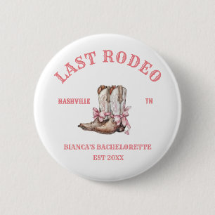 Laatste Rodeo Western Coquette laarzen Bachelorett Ronde Button 5,7 Cm