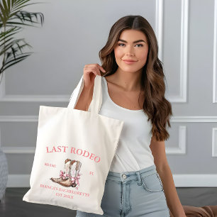 Laatste Rodeo Western Coquette laarzen Bachelorett Tote Bag