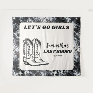 Laatste Rodeo Western Cowgirl Bachelorette Feest Wandkleed