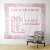 Laatste Rodeo Western Cowgirl Bachelorette Party Wandkleed (In Situ (horizontaal))