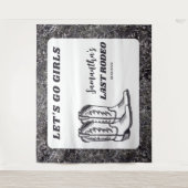 Laatste Rodeo Western Cowgirl Bachelorette Party Wandkleed (Voorkant)